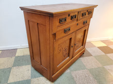 Load image into Gallery viewer, Antique Oak Sideboard Buffet Server Cabinet
