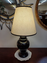 Load image into Gallery viewer, Vintage Black Ceramic Table Lamp
