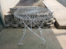 Load image into Gallery viewer, Vintage Wrought Iron Folding Bistro Table
