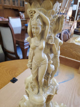 Load image into Gallery viewer, Vintage Ornate Carved Asian Resin Accent Table
