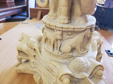 Load image into Gallery viewer, Vintage Ornate Carved Asian Resin Accent Table
