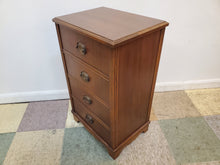 Load image into Gallery viewer, Vintage Mahogany Sewing Cabinet By Hanson Clock MFG Co
