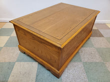 Load image into Gallery viewer, Oak Coffee Table With Drawers On Caster Wheels- By Broyhill Furniture
