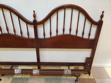 Load image into Gallery viewer, Vintage Cherry King Size Bed With Metal Rails By Thomasville Furniture
