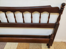 Load image into Gallery viewer, Vintage Solid Cherry Full Size Bed With Metal Rails and Wooden Bed Slats
