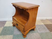 Load image into Gallery viewer, Vintage Solid Maple Nightstand - By Kling Furniture - One Drawer - Open Shelf
