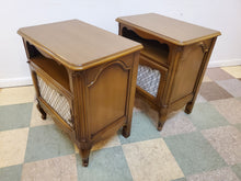 Load image into Gallery viewer, Pair Vintage French Provincial Nightstand Cabinets
