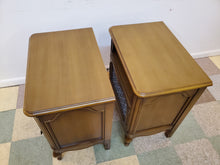 Load image into Gallery viewer, Pair Vintage French Provincial Nightstand Cabinets
