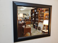 Load image into Gallery viewer, Vintage Beveled Glass Wall Mirror With Black Frame
