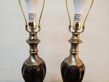 Load image into Gallery viewer, Brandy Ceramic Table Lamps With Brush Brass Finish
