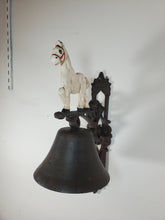 Load image into Gallery viewer, Antique Cast Iron Horse Dinner Bell Wall Mount
