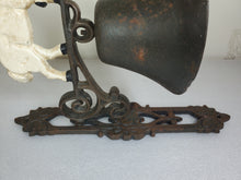 Load image into Gallery viewer, Antique Cast Iron Horse Dinner Bell Wall Mount
