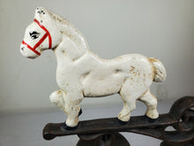 Load image into Gallery viewer, Antique Cast Iron Horse Dinner Bell Wall Mount
