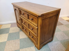 Load image into Gallery viewer, Vintage Oak Double Dresser By Dixie Furniture

