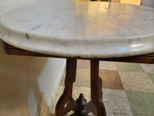 Load image into Gallery viewer, Victorian Marble Top Parlor Table - Oval
