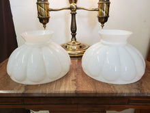 Load image into Gallery viewer, Vintage Student Lamp With Double Globe – 3 Way Switches Operating Separately
