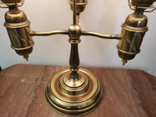 Load image into Gallery viewer, Vintage Student Lamp With Double Globe – 3 Way Switches Operating Separately
