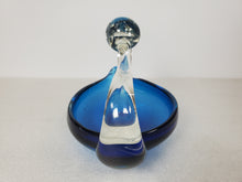 Load image into Gallery viewer, Vintage Cobalt Blue Glass Swan Dish
