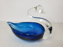 Load image into Gallery viewer, Vintage Cobalt Blue Glass Swan Dish
