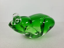 Load image into Gallery viewer, Vintage Fifth Avenue Crystal Glass Green Frog – Paperweight

