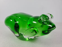 Load image into Gallery viewer, Vintage Fifth Avenue Crystal Glass Green Frog – Paperweight
