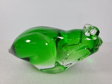 Load image into Gallery viewer, Vintage Fifth Avenue Crystal Glass Green Frog – Paperweight
