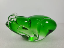 Load image into Gallery viewer, Vintage Fifth Avenue Crystal Glass Green Frog – Paperweight
