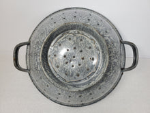 Load image into Gallery viewer, Vintage Gray Enamelware Colander – Strainer
