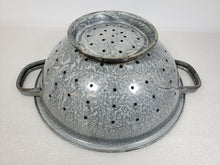 Load image into Gallery viewer, Vintage Gray Enamelware Colander – Strainer
