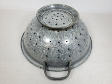 Load image into Gallery viewer, Vintage Gray Enamelware Colander – Strainer
