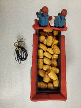 Load image into Gallery viewer, Vintage Cast Iron Clydesdale Horses – Wagon – Barrels – Men and Dog
