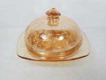 Load image into Gallery viewer, Vintage Jeannette Glass Louisa Floragold Covered Dish
