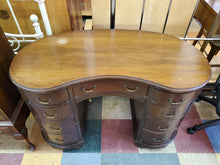 Load image into Gallery viewer, Vintage Mahogany Kidney Shaped Desk - Kneehole
