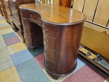 Load image into Gallery viewer, Vintage Mahogany Kidney Shaped Desk - Kneehole

