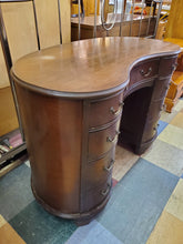 Load image into Gallery viewer, Vintage Mahogany Kidney Shaped Desk - Kneehole
