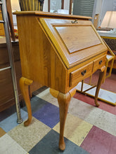Load image into Gallery viewer, Vintage Broyhill Oak Drop Front Secretary Desk
