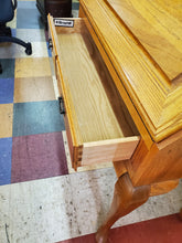 Load image into Gallery viewer, Vintage Broyhill Oak Drop Front Secretary Desk
