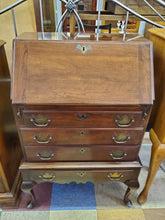 Load image into Gallery viewer, Vintage Cherry Queen Anne Drop Front Desk - Secretary Desk With Key
