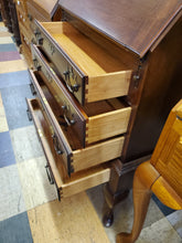 Load image into Gallery viewer, Vintage Cherry Queen Anne Drop Front Desk - Secretary Desk With Key
