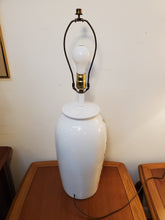 Load image into Gallery viewer, Vintage Ceramic Table Lamp With Embossed Floral Motif
