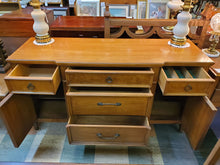 Load image into Gallery viewer, Vintage Chestnut Buffet Server - Credenza - 5 Drawers - 2 Door Cabinet
