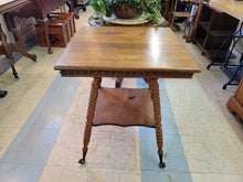 Load image into Gallery viewer, Antique Oak Parlor Table With Ball and Claw Feet
