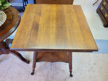 Load image into Gallery viewer, Antique Oak Parlor Table With Ball and Claw Feet

