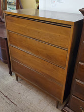 Load image into Gallery viewer, Mid Century Modern Walnut Chest Of Drawers - 4 Drawers
