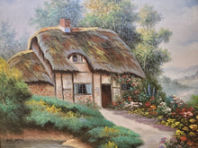 Load image into Gallery viewer, Vintage Oil On Canvas Painting - Cottage Scene By Rik Boren
