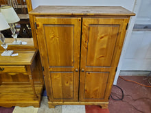 Load image into Gallery viewer, Vintage Pine Two Door Wooden Storage Cabinet
