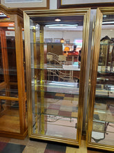 Load image into Gallery viewer, Vintage Brass Curio Display Cabinet With Lights
