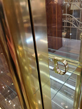 Load image into Gallery viewer, Vintage Brass Curio Display Cabinet With Lights
