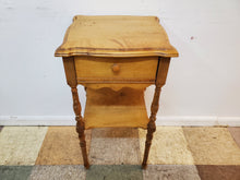 Load image into Gallery viewer, Antique Maple Side Table - Nightstand With Drawer
