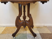 Load image into Gallery viewer, Antique Victorian Eastlake Marble Top Parlor Table - Lamp Table
